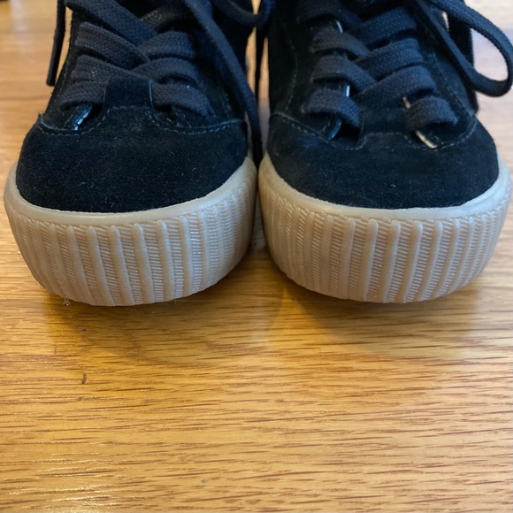 ZARA Girl Thick Sole Suede Low Profile Lace Up Sneaker SZ US 12 - Picture 3 of 10